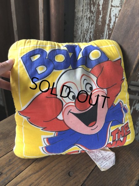 画像14: 70s Vintage BOZO THE CLOWN Throw Pillow Cushion (A008)  (14)