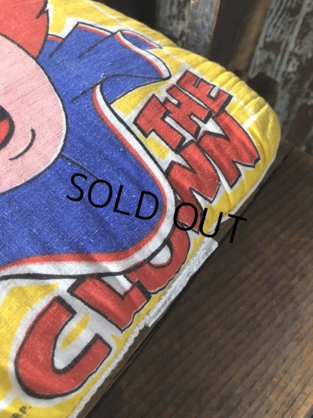 画像4: 70s Vintage BOZO THE CLOWN Throw Pillow Cushion (A008)  (4)