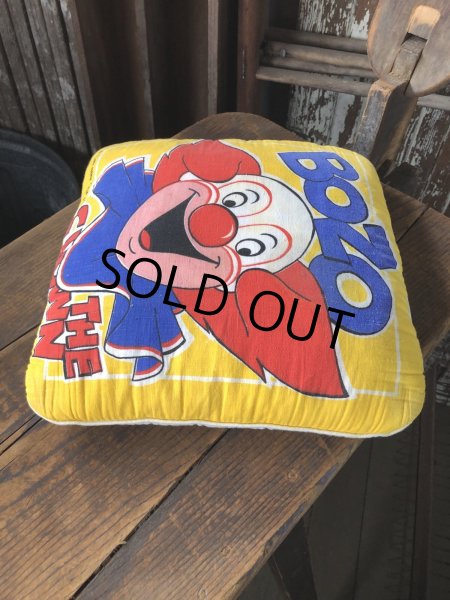 画像10: 70s Vintage BOZO THE CLOWN Throw Pillow Cushion (A008)  (10)