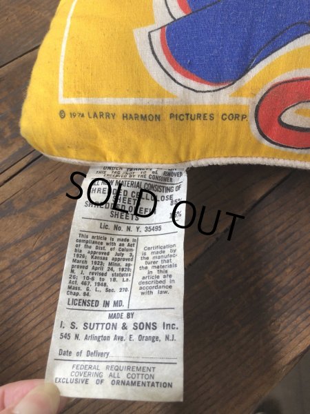 画像2: 70s Vintage BOZO THE CLOWN Throw Pillow Cushion (A009)  (2)