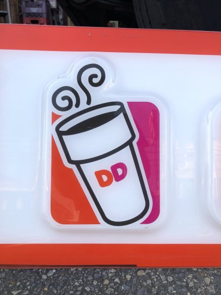 画像2: Vintage Advertising Dunkin' Donuts Store Display Drive-Thru Sign (A017) (2)