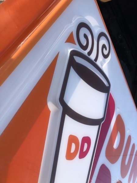 画像18: 【店舗引き取り限定】 Vintage Advertising Dunkin' Donuts Store Display Drive-Thru Sign (A018) (18)