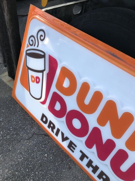 画像3: 【店舗引き取り限定】 Vintage Advertising Dunkin' Donuts Store Display Drive-Thru Sign (A018) (3)