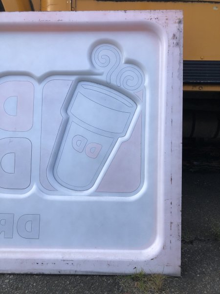 画像10: 【店舗引き取り限定】 Vintage Advertising Dunkin' Donuts Store Display Drive-Thru Sign (A018) (10)