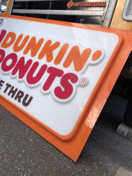 画像15: 【店舗引き取り限定】 Vintage Advertising Dunkin' Donuts Store Display Drive-Thru Sign (A018) (15)