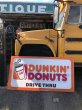 画像1: 【店舗引き取り限定】 Vintage Advertising Dunkin' Donuts Store Display Drive-Thru Sign (A018) (1)