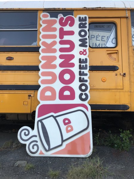 画像16: 【店舗引き取り限定】 Original Vintage Dunkin' Donuts Advertising Store Display COFFEE & MORE Sign (A019) (16)