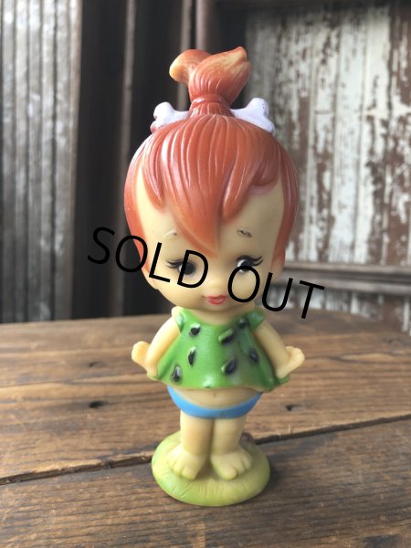 画像1: 70s Vintage SANITOY The Flintstones Pebbles Vinyl Figure (A021)  (1)