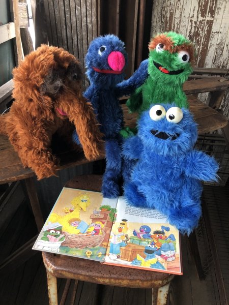 画像10: 70s Vintage Knickerbocker Sesame Street Cookie Monster Plush Doll 57cm (A025) (10)