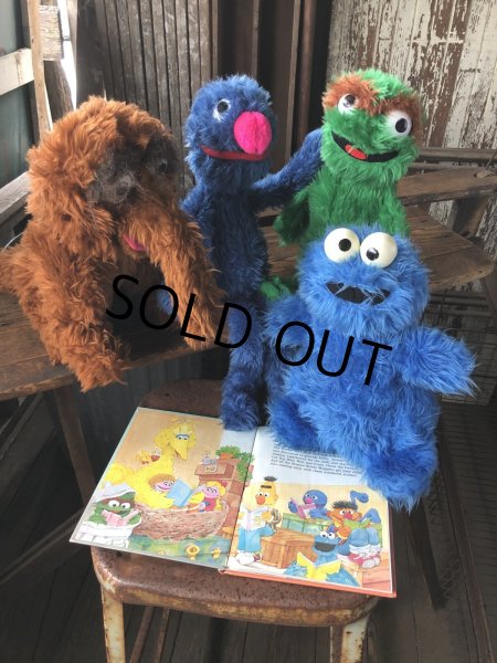 画像10: 70s Vintage Knickerbocker Sesame Street Cookie Monster Plush Doll 57cm (A025) (10)