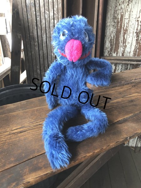 画像1: 70s Vintage Knickerbocker Sesame Street Grover Plush Doll 57cm (A024) (1)