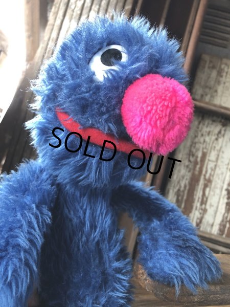 画像7: 70s Vintage Knickerbocker Sesame Street Grover Plush Doll 57cm (A024) (7)