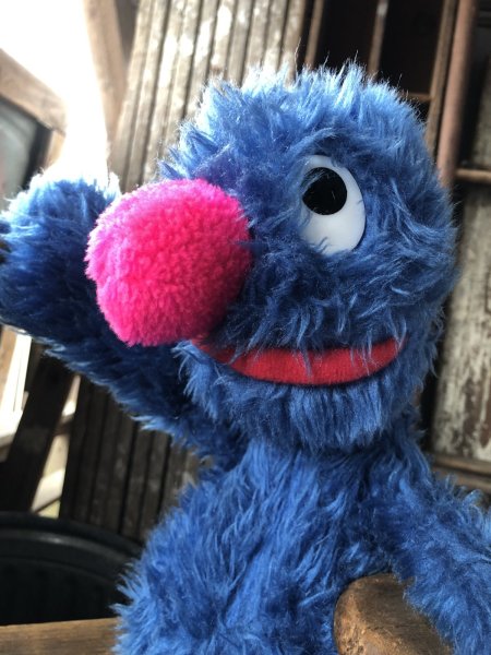画像6: 70s Vintage Knickerbocker Sesame Street Grover Plush Doll 57cm (A024) (6)