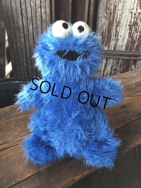 画像1: 70s Vintage Knickerbocker Sesame Street Cookie Monster Plush Doll 57cm (A025) (1)