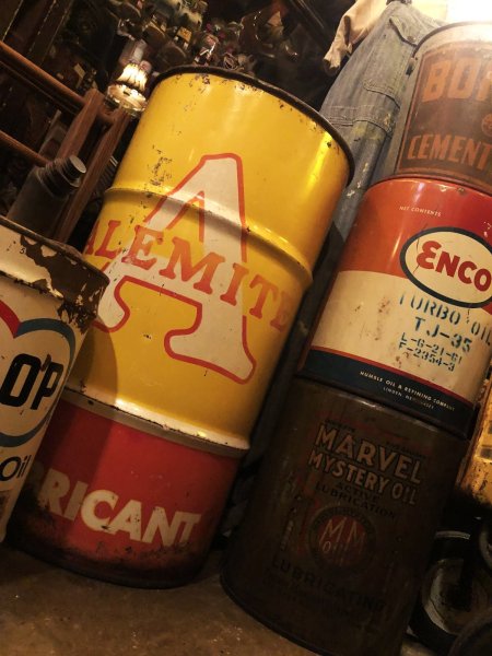 画像23: Vintage ALEMITE Motor Oil Lubricant 120 Poinds Drum Can (A027) (23)