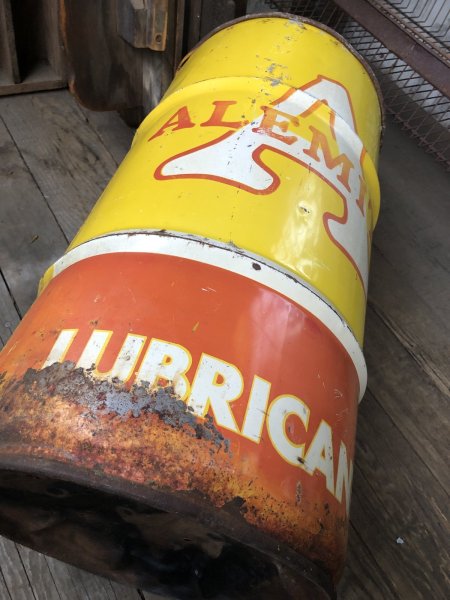 画像9: Vintage ALEMITE Motor Oil Lubricant 120 Poinds Drum Can (A027) (9)