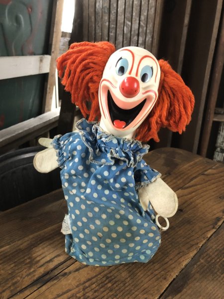 画像1: 60s Vintage Mattel Bozo the Clown Pullstring Talking Puppet Doll (A028) (1)
