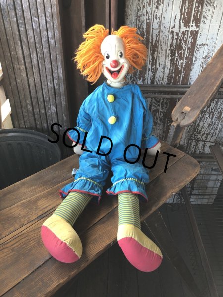 画像1: Vintage Knickerbocker Bozo the Clown Doll 75cm (A031) (1)