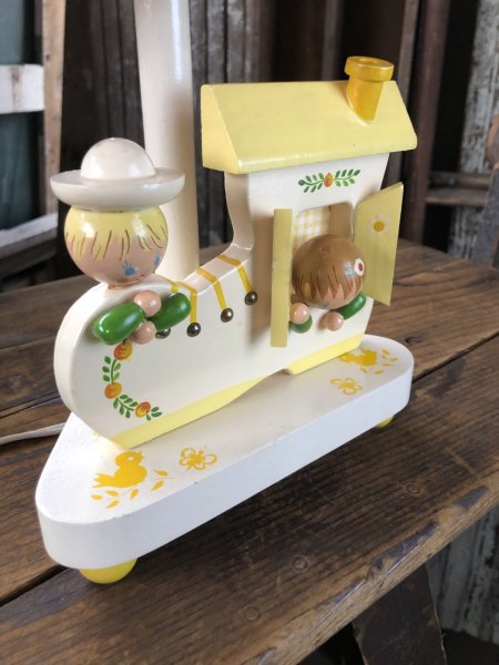 画像9: 70s Vintage Nursery Originals Wooden Nursery Childrens Lamp (A034) (9)