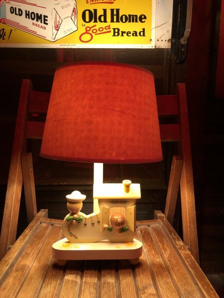 画像24: 70s Vintage Nursery Originals Wooden Nursery Childrens Lamp (A034) (24)