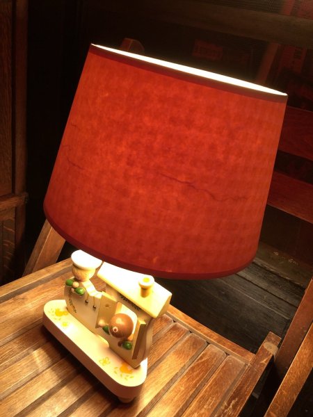 画像27: 70s Vintage Nursery Originals Wooden Nursery Childrens Lamp (A034) (27)