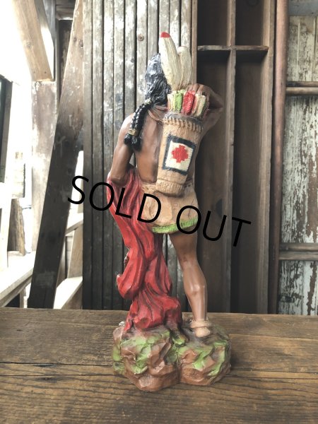画像3: 70s Vintage Universal Statuary Native American Indian Warrior Statue 37cm (A036) (3)
