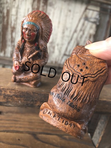 画像6: 40s Vintage Native American Indian S/P Shakers (A037) (6)