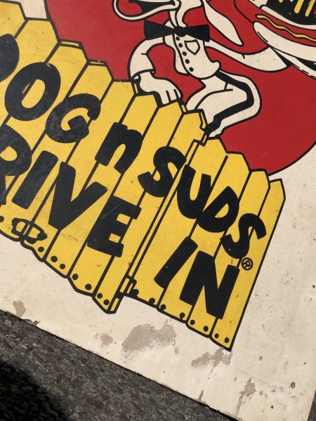 画像8: Vintage Advertising Dog n Suds Hot Dog and Root Beer Drive-in Store Display Sign RARE! HTF!! (A038) (8)