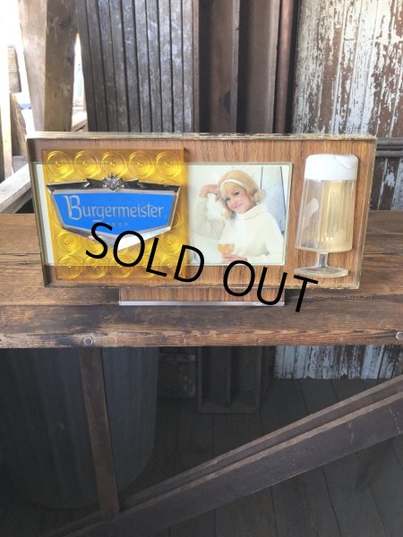 画像1: 60s Vintage Burgermeister Beer Advertising Lighted Store Display Sign (A039) (1)