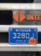 画像1: Vintage License Plate MICHIGAN 328DJ CYCLE (A043) (1)