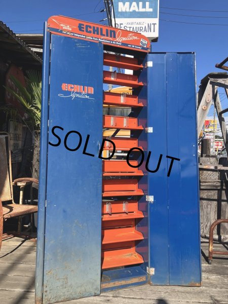 画像11: 【店舗引き取り限定】 Vintage Napa ECHLIN Automotive Mechanic's Parts Freestanding Metal Cabinet (A049) (11)