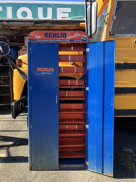 画像4: 【店舗引き取り限定】 Vintage Napa ECHLIN Automotive Mechanic's Parts Freestanding Metal Cabinet (A049) (4)