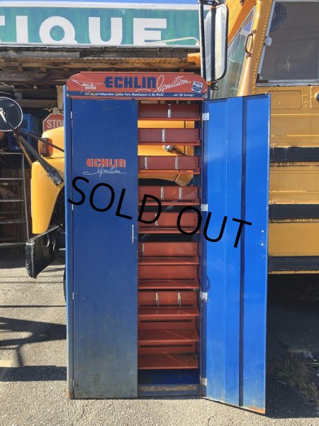 画像4: 【店舗引き取り限定】 Vintage Napa ECHLIN Automotive Mechanic's Parts Freestanding Metal Cabinet (A049) (4)