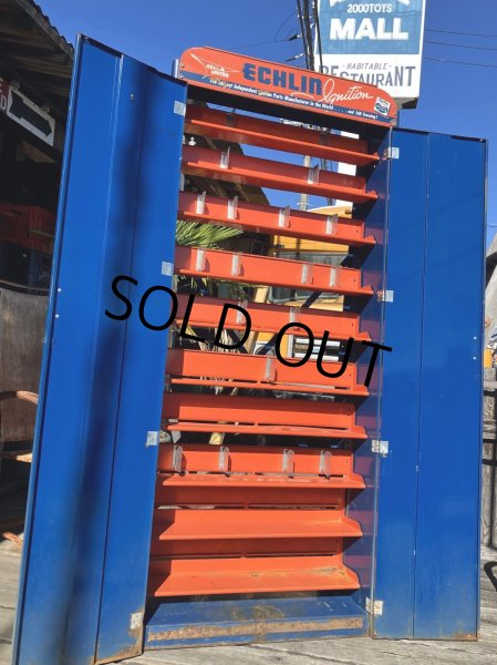 画像10: 【店舗引き取り限定】 Vintage Napa ECHLIN Automotive Mechanic's Parts Freestanding Metal Cabinet (A049) (10)