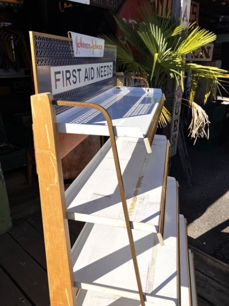画像7: 【店舗引き取り限定】 Vintage Johnson and Johnson Advertising FIRST AID NEEDS Store Display Shelf Rack HTF!  (A050) (7)