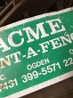 画像3: Vintage Acme Rent-A-Fence Co Sign (A055) (3)