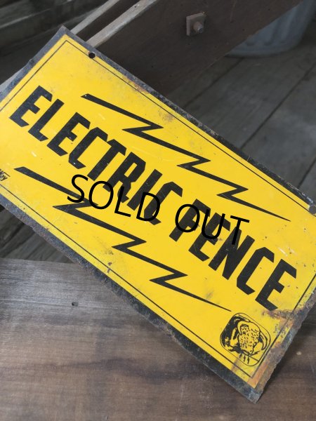 画像3: Vintage Electric Fence Farm Warning Sign (A053) (3)