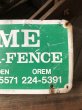 画像4: Vintage Acme Rent-A-Fence Co Sign (A055) (4)