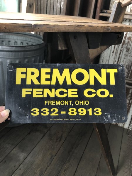 画像1: Vintage Fremont Fence Co Sign (A056) (1)