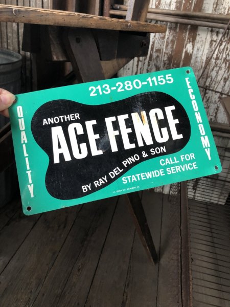 画像6: Vintage Ace Fence Co Sign (A054) (6)