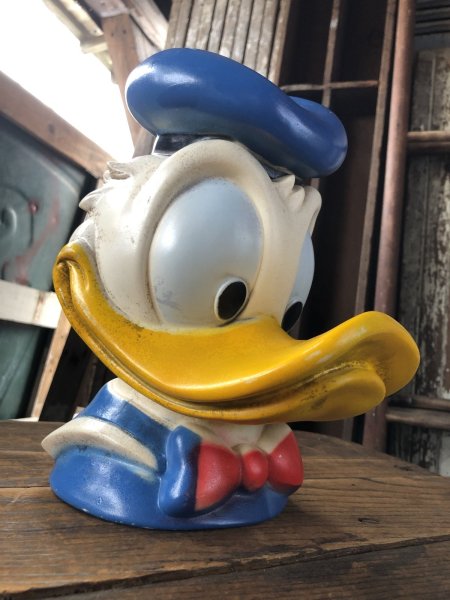 画像6: 70s Vintage Disney Donald Duck Face Coin Bank (A062) (6)