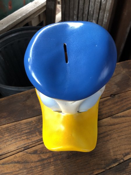 画像7: 70s Vintage Disney Donald Duck Face Coin Bank (A062) (7)
