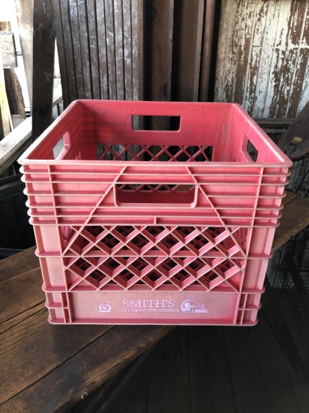 画像1: Vintage USA  DAIRY FOODS Heavy Duty Plastic Milk Crate SMITH'S (B)  (1)