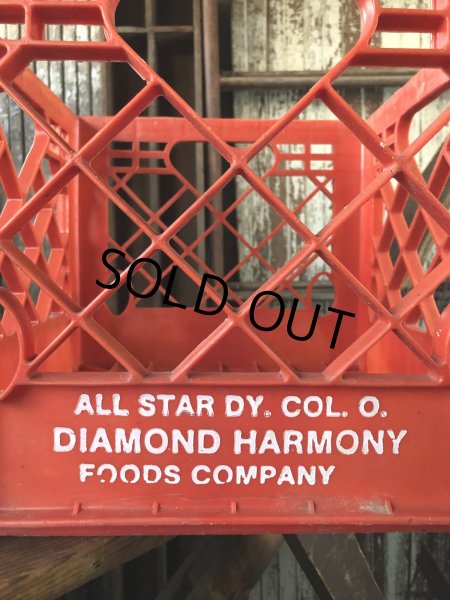 画像4: Vintage USA  DAIRY FOODS Heavy Duty Plastic Milk Crate DIAMOND HARMONY (T)  (4)