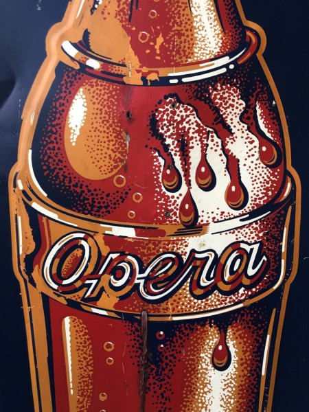 画像8: 40s Vintage Original OPERA Ornage Soda Pop Advertising Sotre Display Sign (A066) (8)