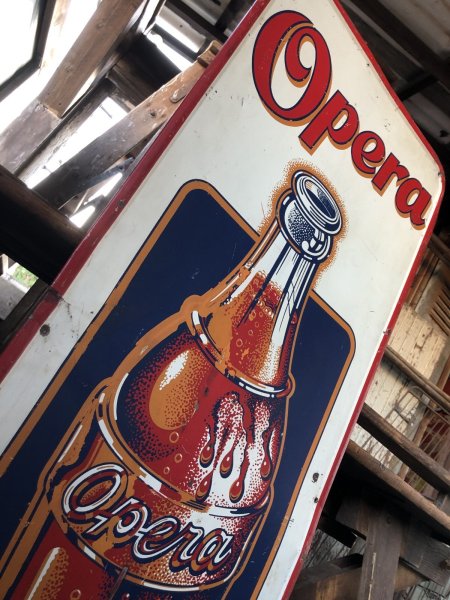 画像6: 40s Vintage Original OPERA Ornage Soda Pop Advertising Sotre Display Sign (A066) (6)