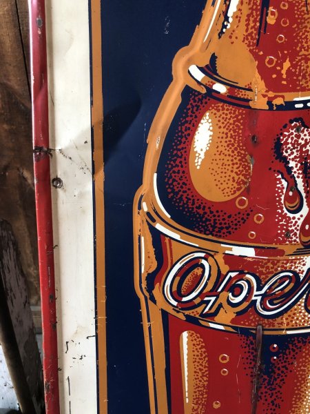 画像16: 40s Vintage Original OPERA Ornage Soda Pop Advertising Sotre Display Sign (A066) (16)