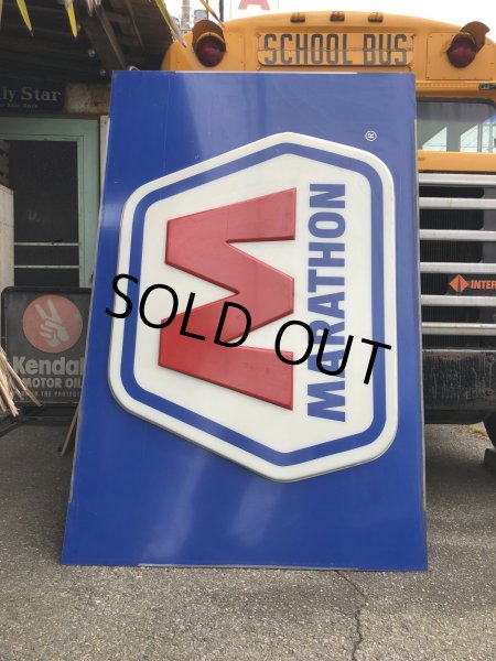 画像13: 【店舗引き取り限定】 Original Huge Vintage Marathon Oil Gas Station Sign (A070) (13)