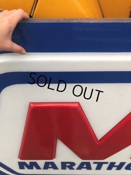 画像11: 【店舗引き取り限定】 Original Huge Vintage Marathon Oil Gas Station Sign (A070) (11)