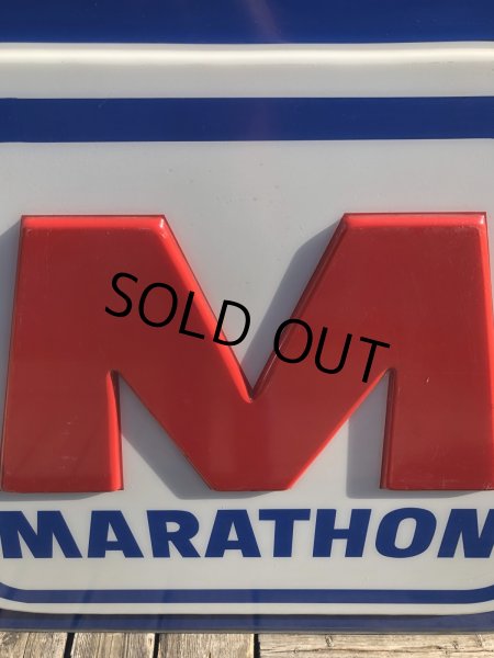 画像15: 【店舗引き取り限定】 Original Huge Vintage Marathon Oil Gas Station Sign (A070) (15)